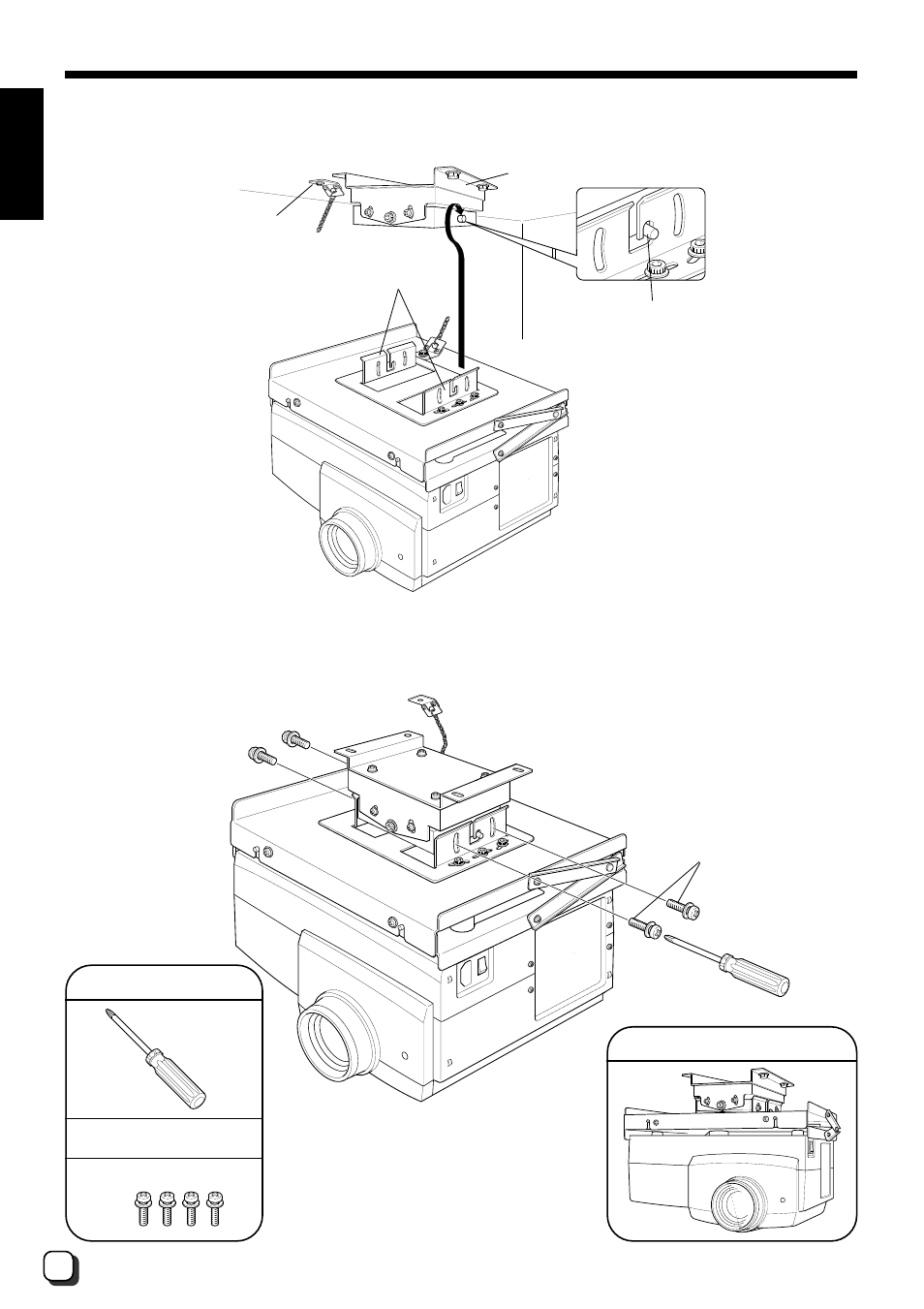 Mounting the projector on the ceiling mount, English | JVC DLA-G10E User Manual | Page 12 / 15
