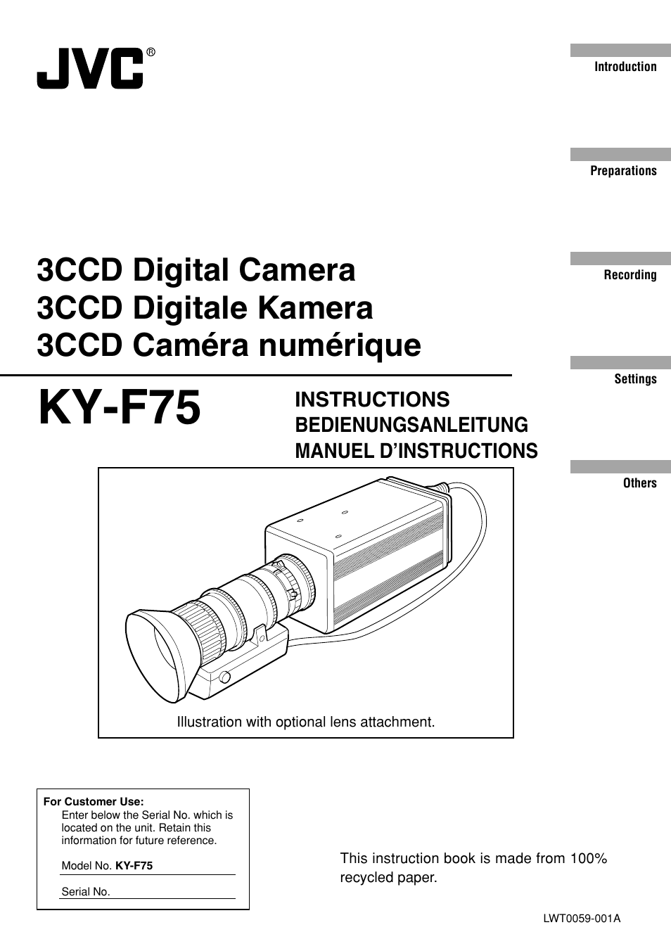JVC KY-F75 User Manual | 52 pages