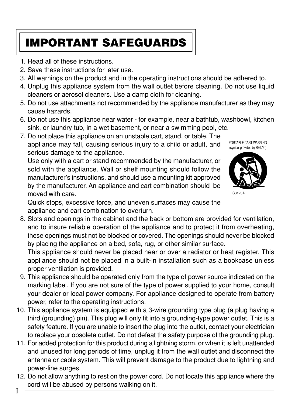 Important safeguards | JVC KY-F75 User Manual | Page 2 / 52