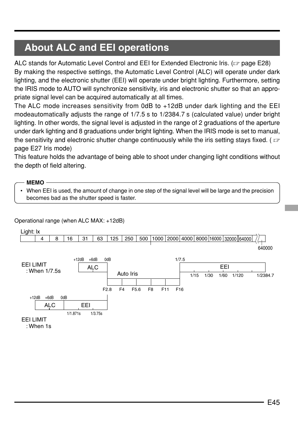 About alc and eei operations | JVC KY-F75 User Manual | Page 49 / 52