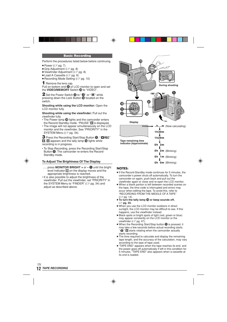 Tape recording & playback, Tq 5 | JVC 0303-MK-ID-SN User Manual | Page 12 / 60