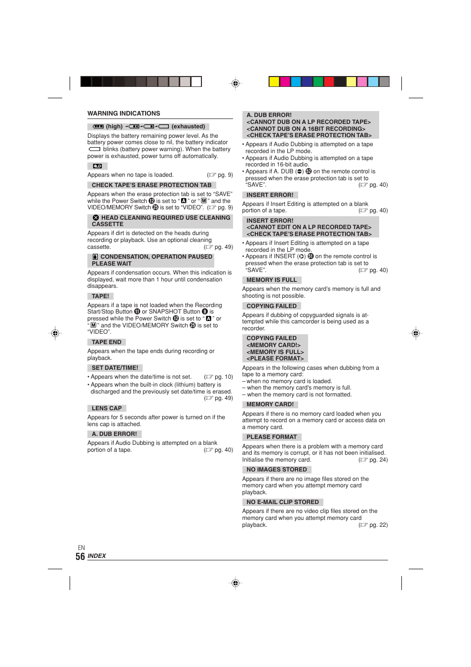 JVC 0303-MK-ID-SN User Manual | Page 56 / 60