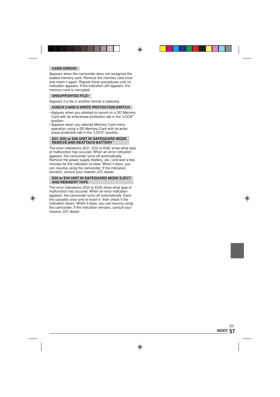 JVC 0303-MK-ID-SN User Manual | Page 57 / 60