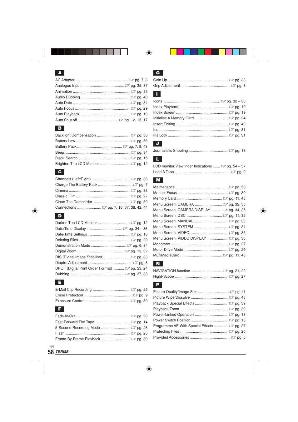 JVC 0303-MK-ID-SN User Manual | Page 58 / 60