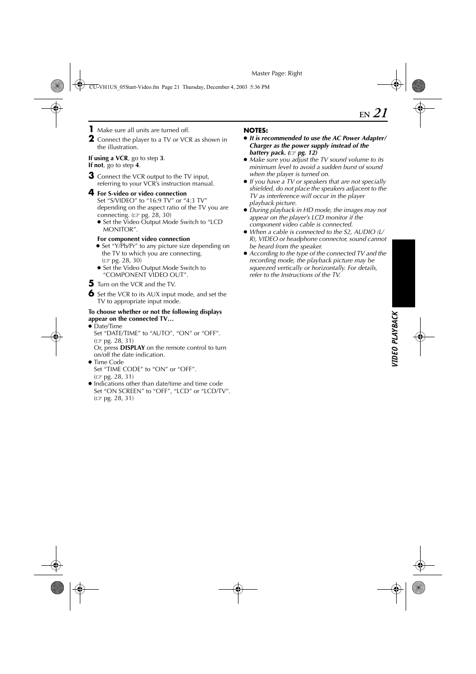 JVC CU-VH1 User Manual | Page 21 / 64