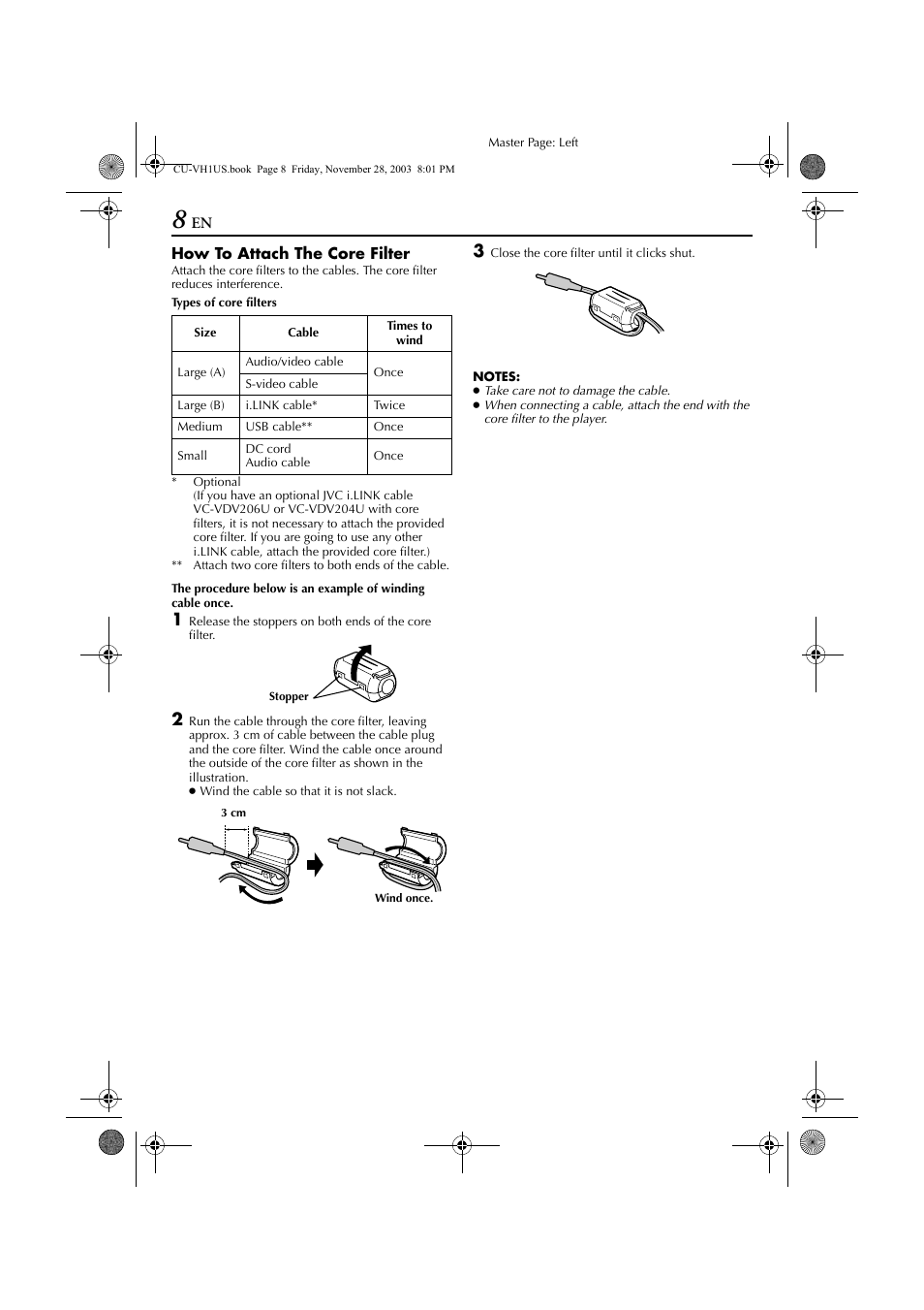 JVC CU-VH1 User Manual | Page 8 / 64
