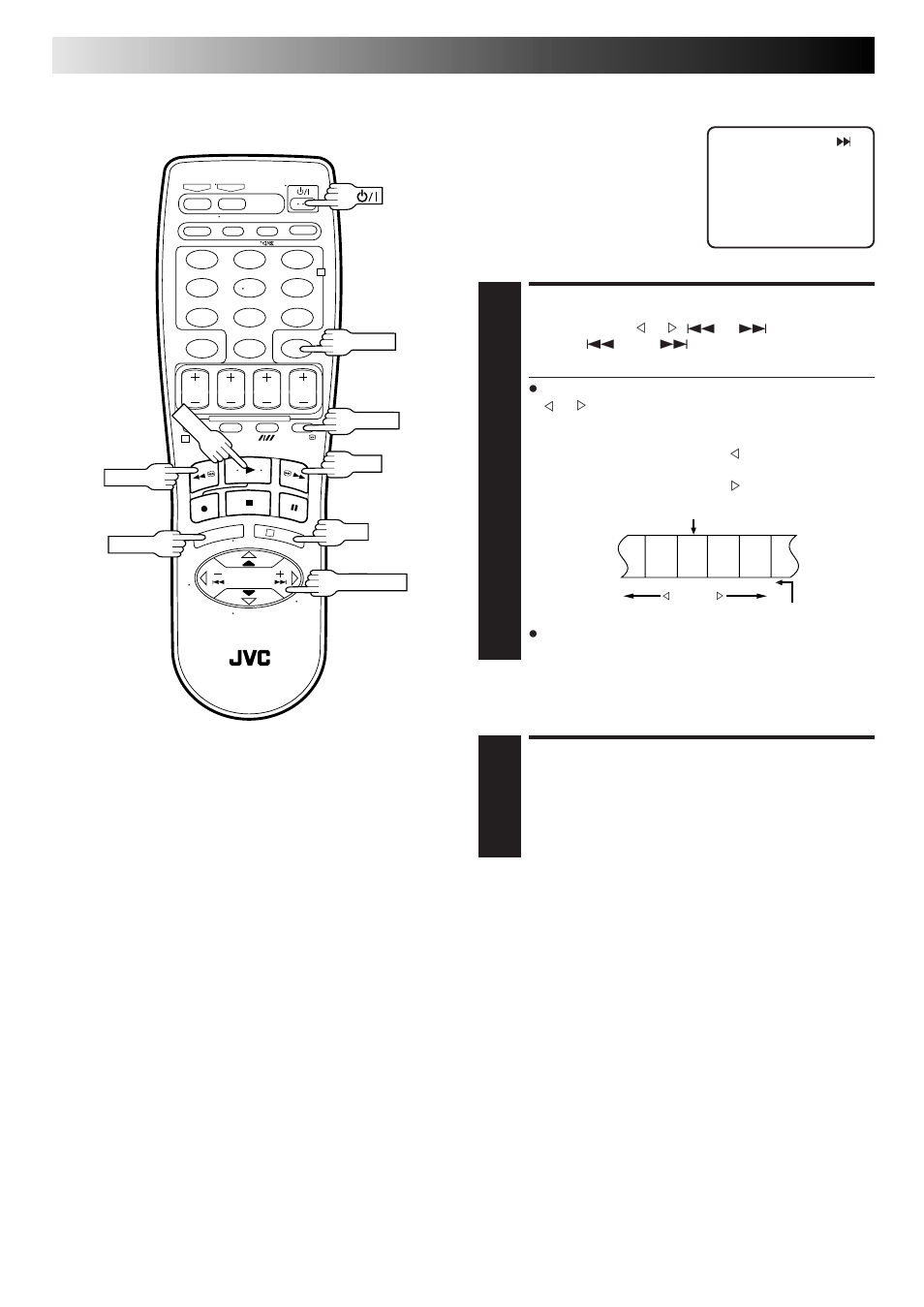 Activate index search, Playback (cont.), Index search | Skip search | JVC HR-J461MS User Manual | Page 14 / 44