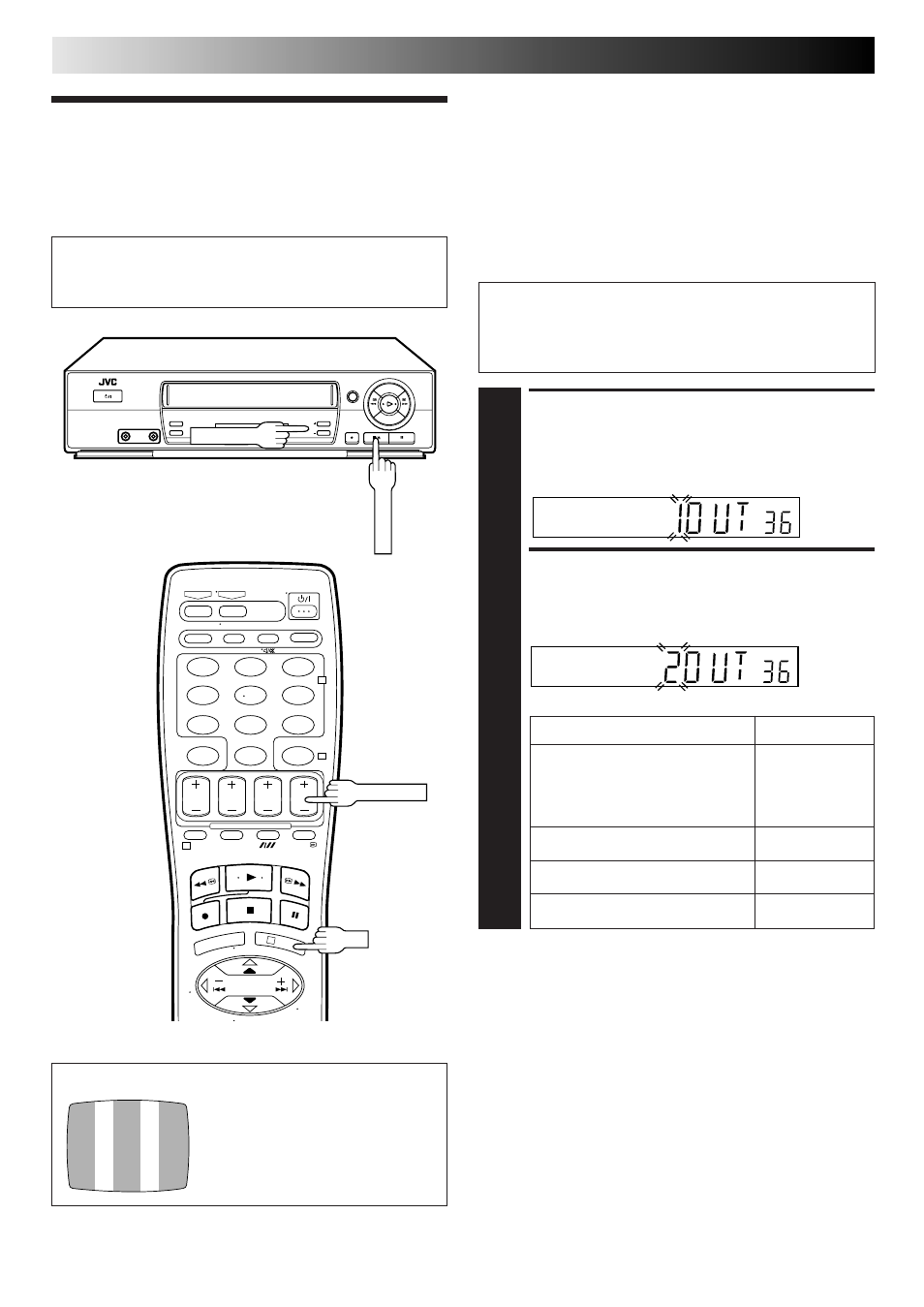Video channel set, Access video channel set mode, Select tv system | Initial settings, With rf connection, Important | JVC HR-J461MS User Manual | Page 4 / 44
