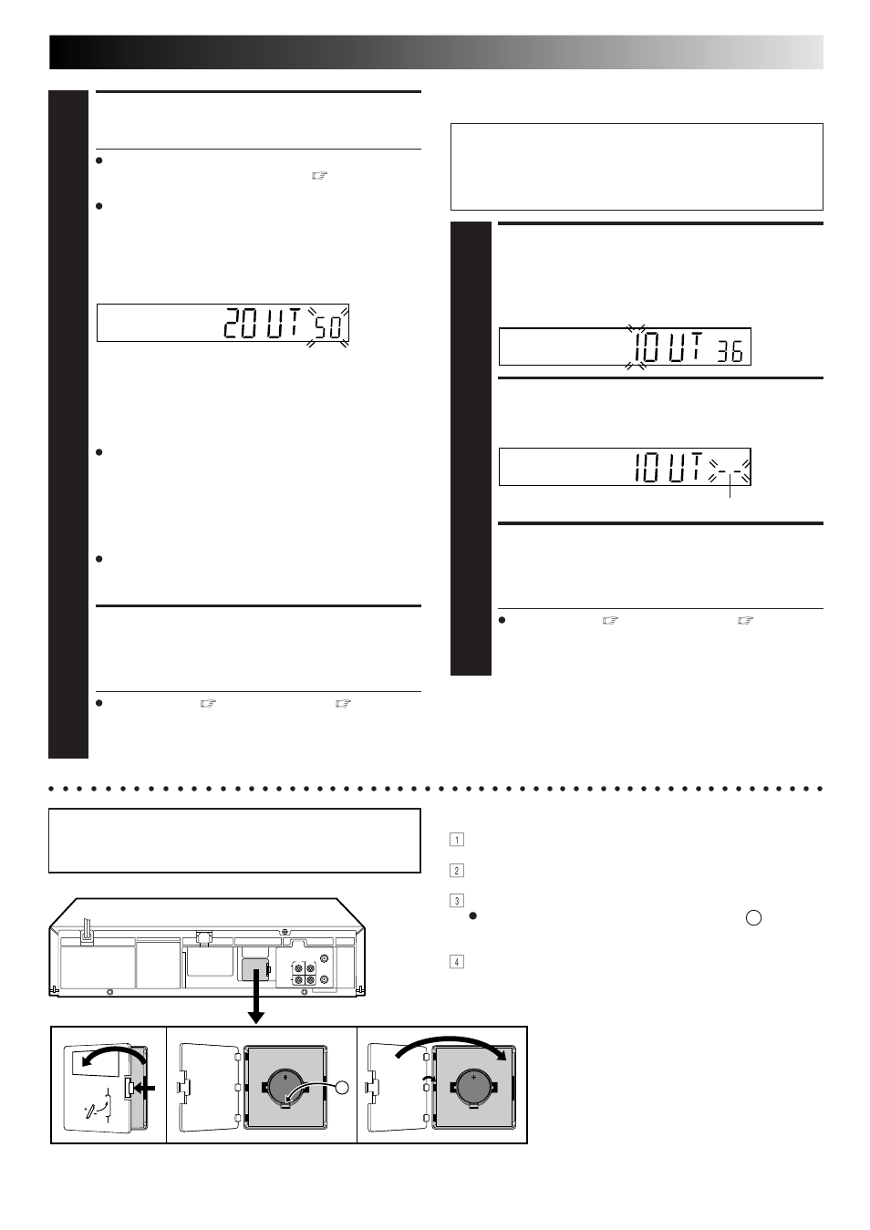 Set video channel, Finish video channel set, Access video channel set mode | With av connection, Important, Installing/removing the lithium battery | JVC HR-J461MS User Manual | Page 5 / 44