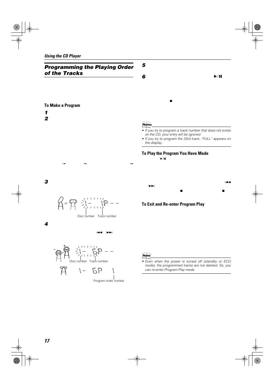 Programming the playing order of the tracks | JVC Compact Component System CA-MXK1R User Manual | Page 20 / 32