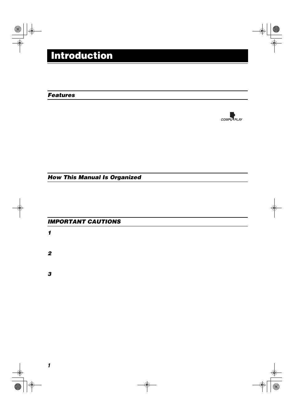 Introduction | JVC Compact Component System CA-MXK1R User Manual | Page 4 / 32