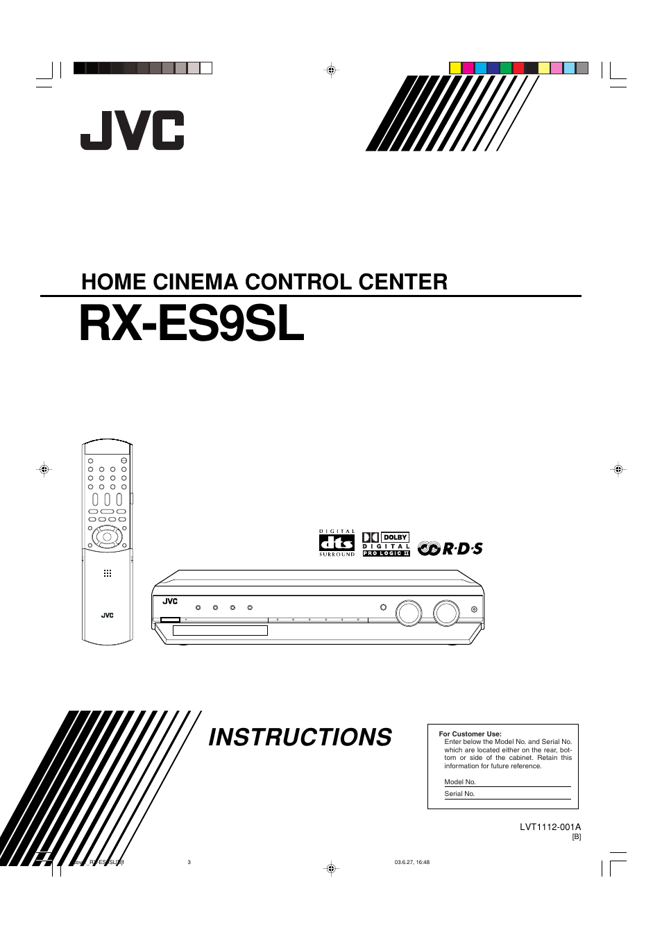 JVC RX-ES9SL User Manual | 45 pages