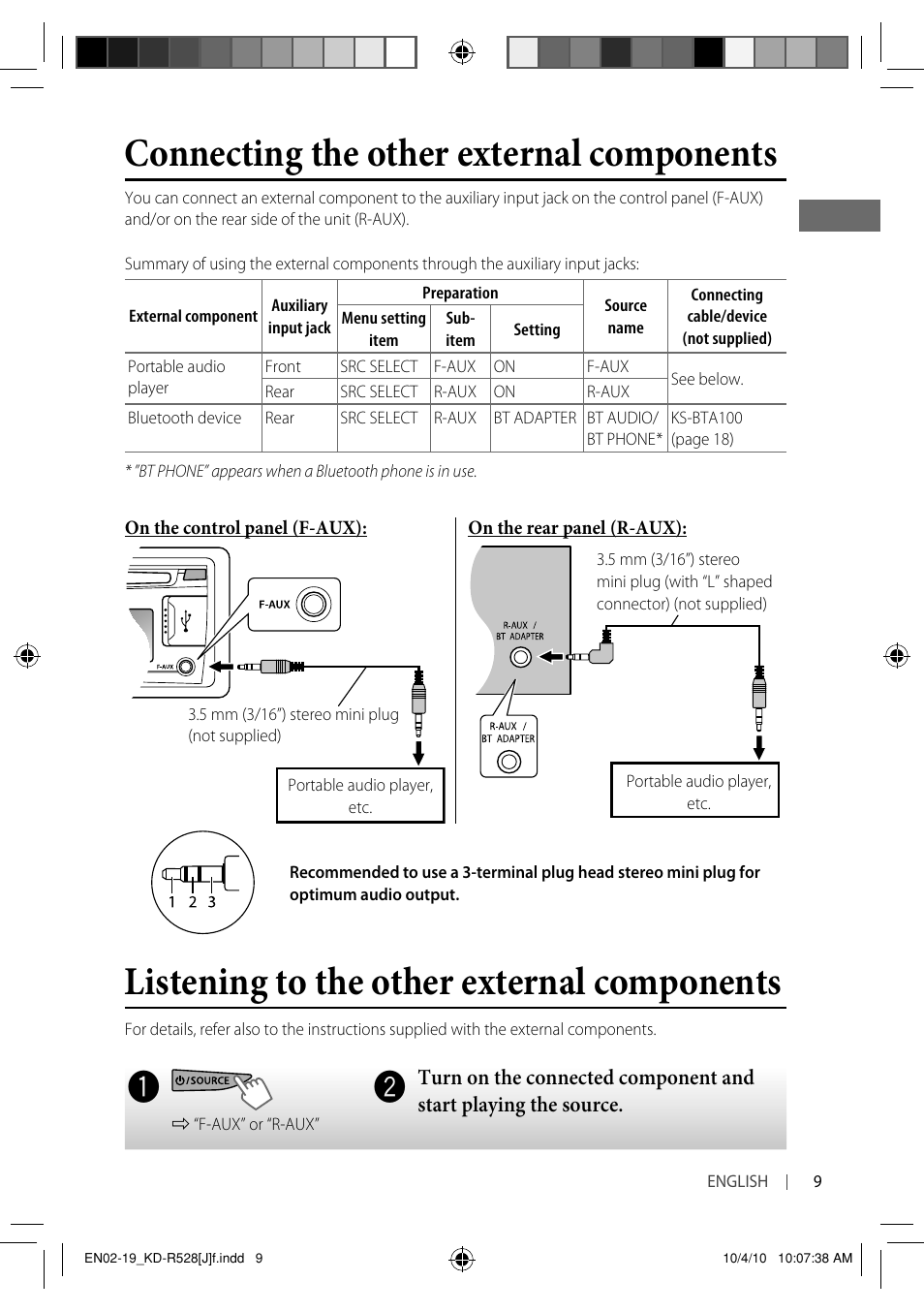 JVC 0910DTSMDTJEIN User Manual | Page 9 / 55