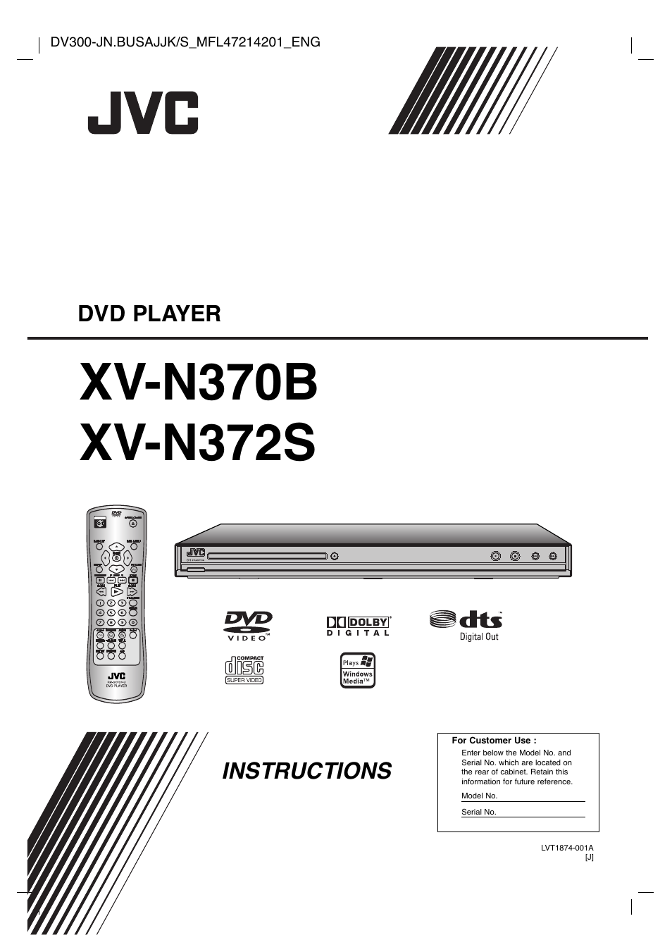 JVC XV-N370B User Manual | 97 pages