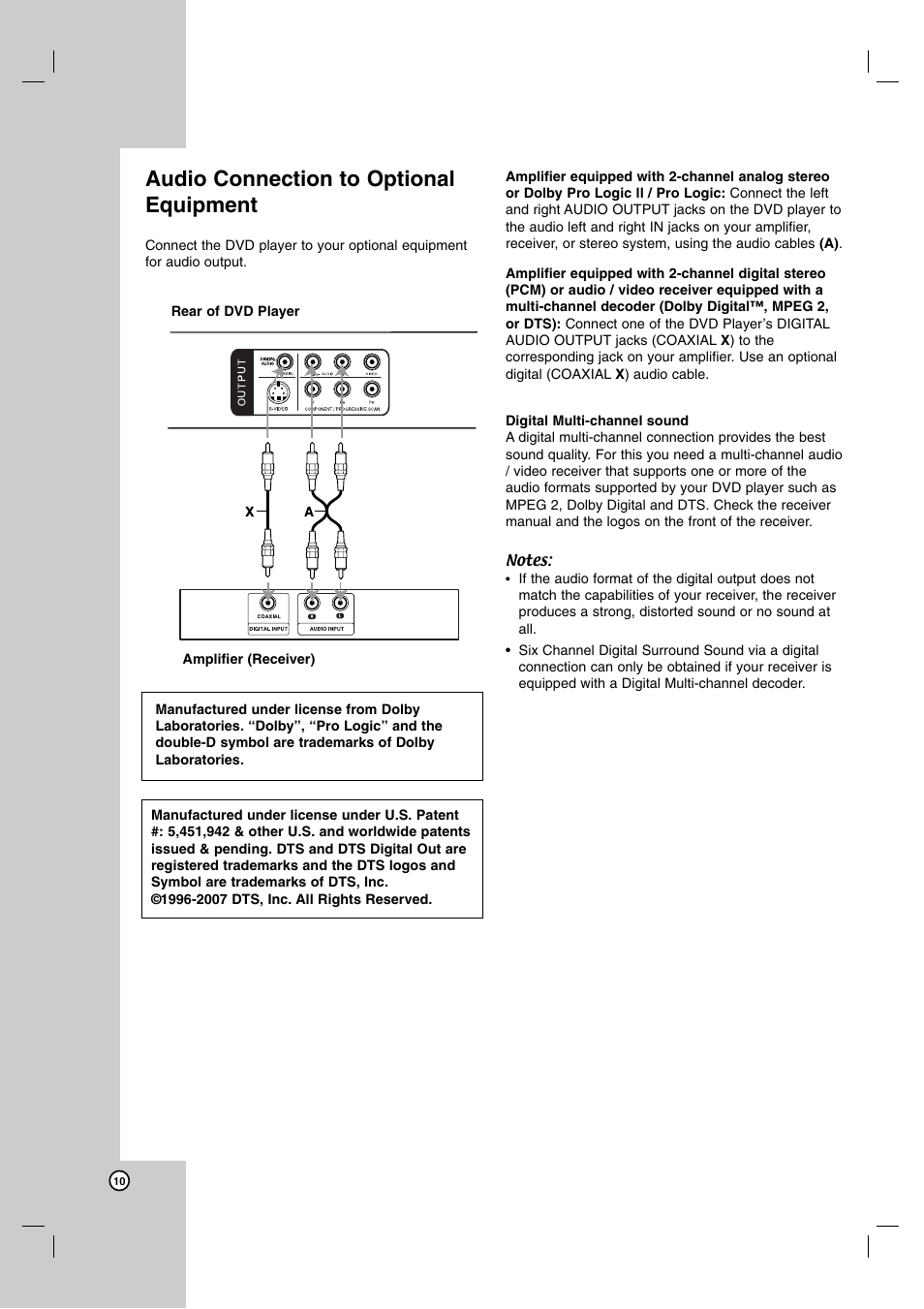 Audio connection to optional equipment | JVC XV-N370B User Manual | Page 35 / 97