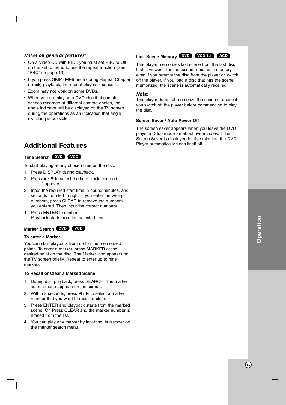 Additional features, Operation | JVC XV-N370B User Manual | Page 40 / 97
