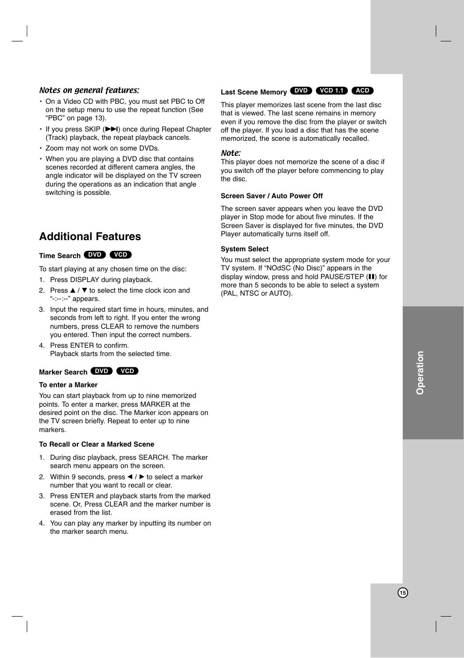 Additional features, Operation | JVC XV-N370B User Manual | Page 64 / 97