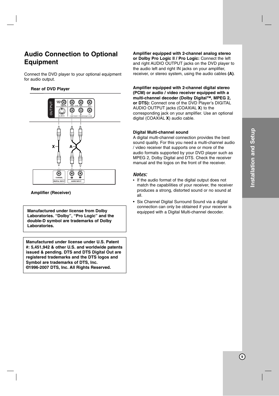 Audio connection to optional equipment, Operation reference introduction, Installation and setup | JVC XV-N370B User Manual | Page 82 / 97