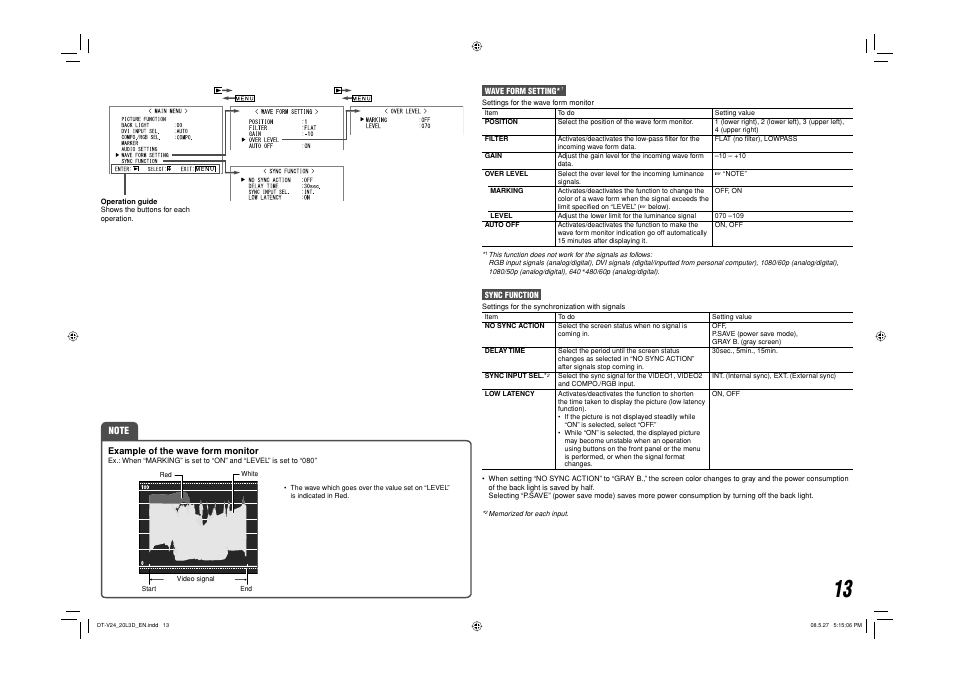JVC DT-V24L3D User Manual | Page 13 / 24