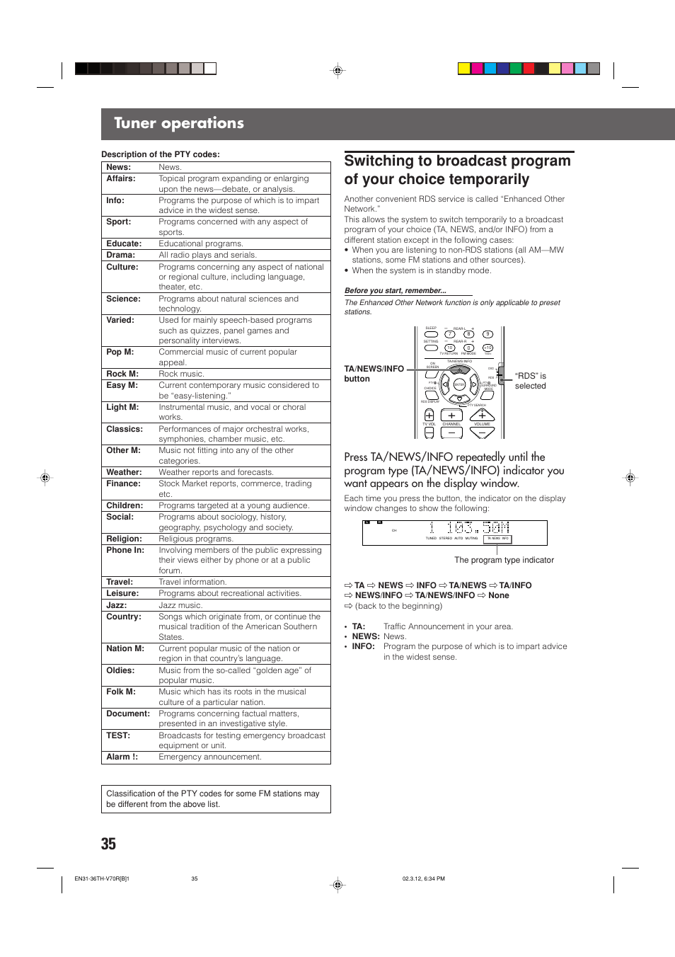 Tuner operations | JVC LVT0865-004A User Manual | Page 40 / 84