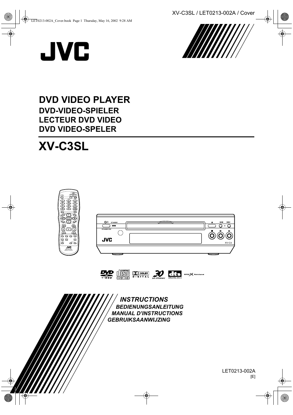 JVC XV-C3SL User Manual | 177 pages