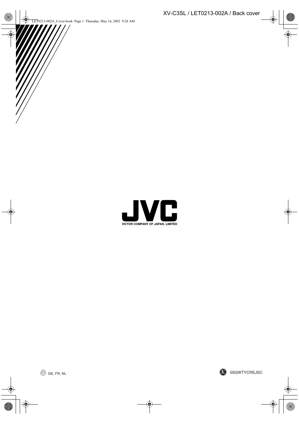 JVC XV-C3SL User Manual | Page 176 / 177