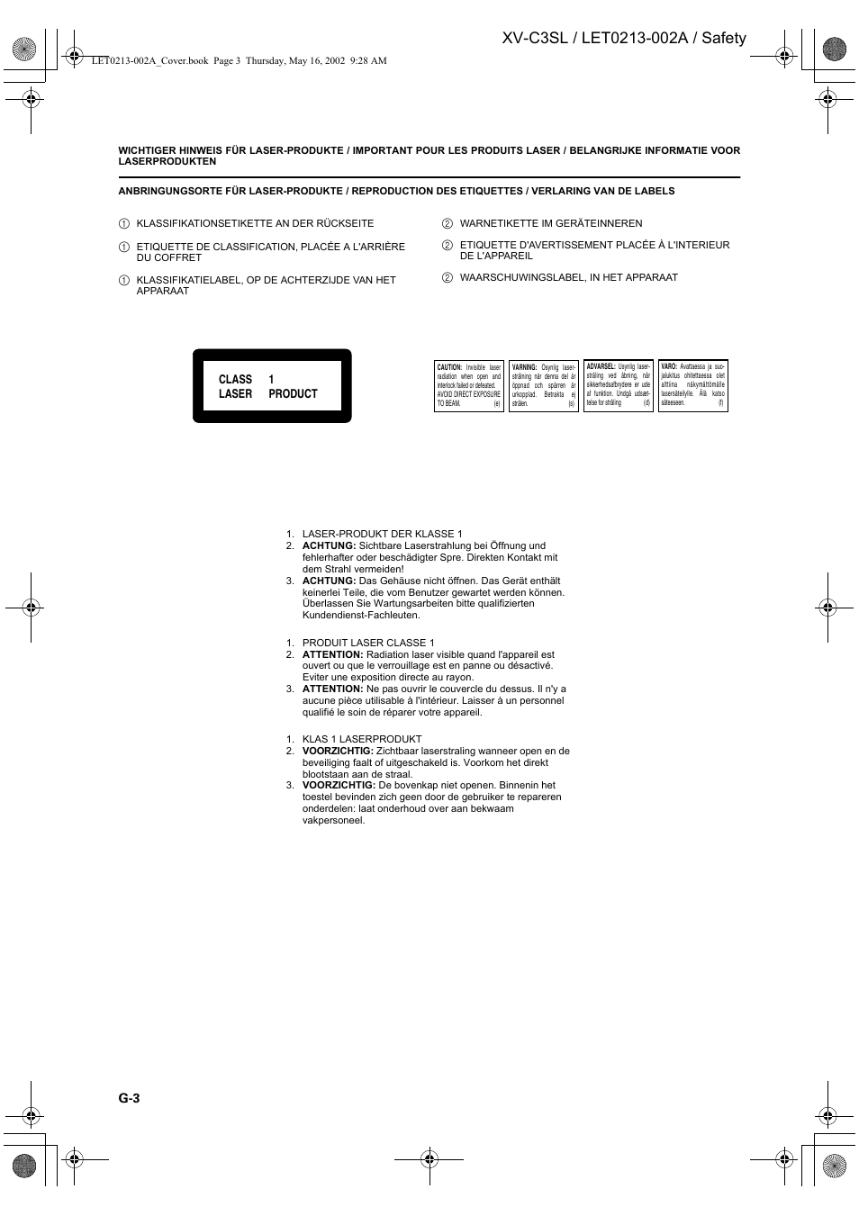 JVC XV-C3SL User Manual | Page 4 / 177