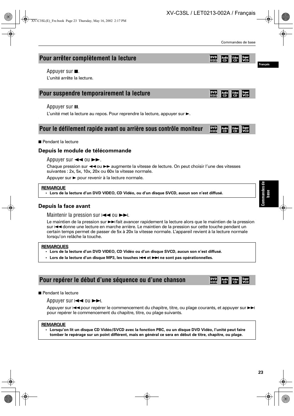 JVC XV-C3SL User Manual | Page 84 / 177