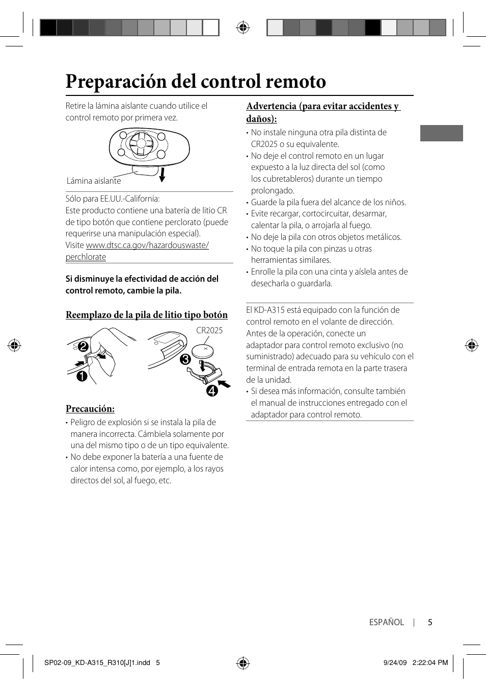 Preparación del control remoto | JVC GET0626-001B User Manual | Page 39 / 107