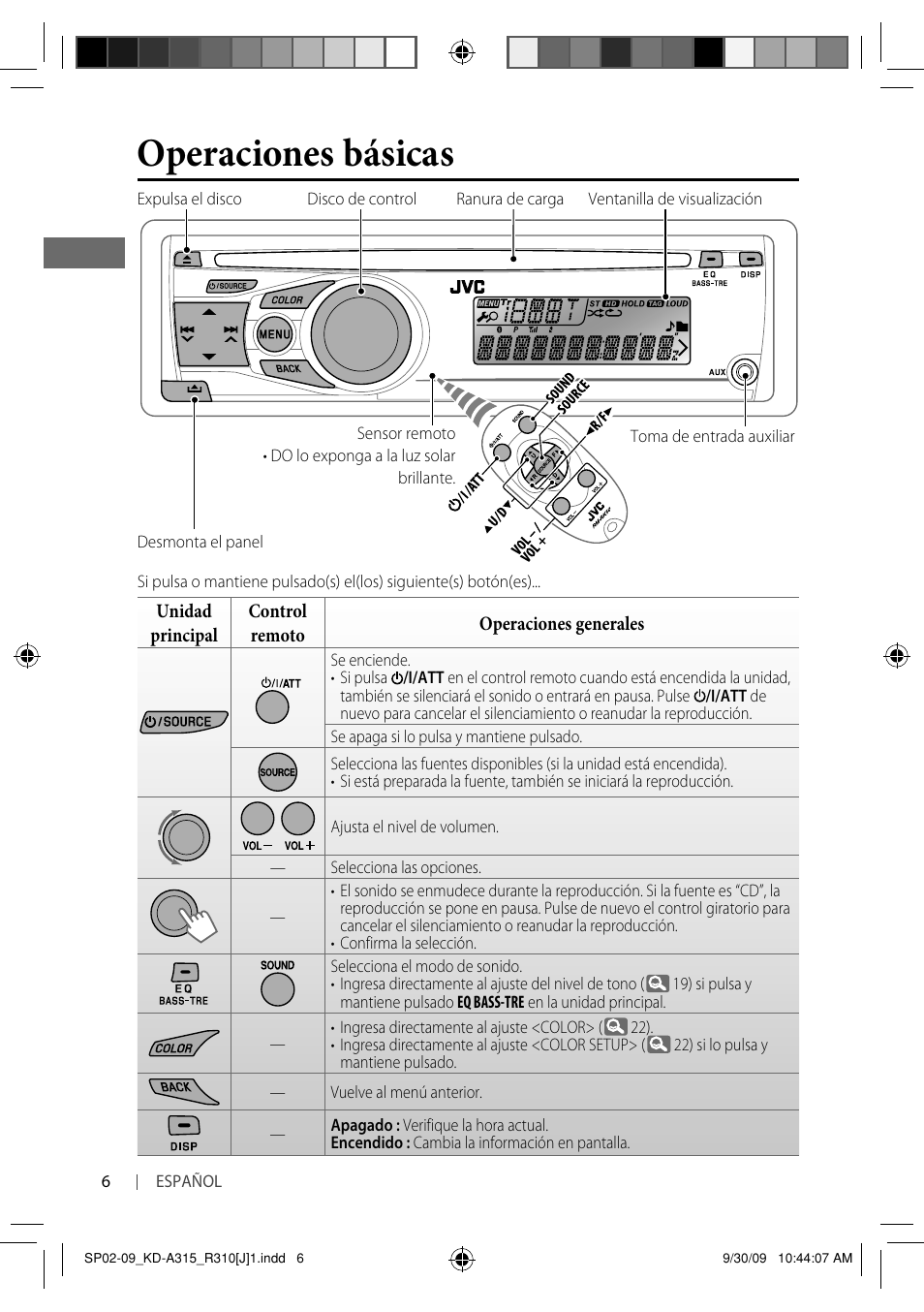 Operaciones básicas | JVC GET0626-001B User Manual | Page 40 / 107