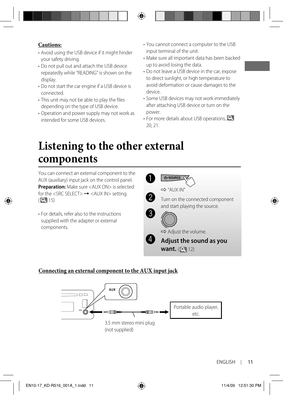 Listening to the other external components | JVC GET0635-003A User Manual | Page 17 / 92