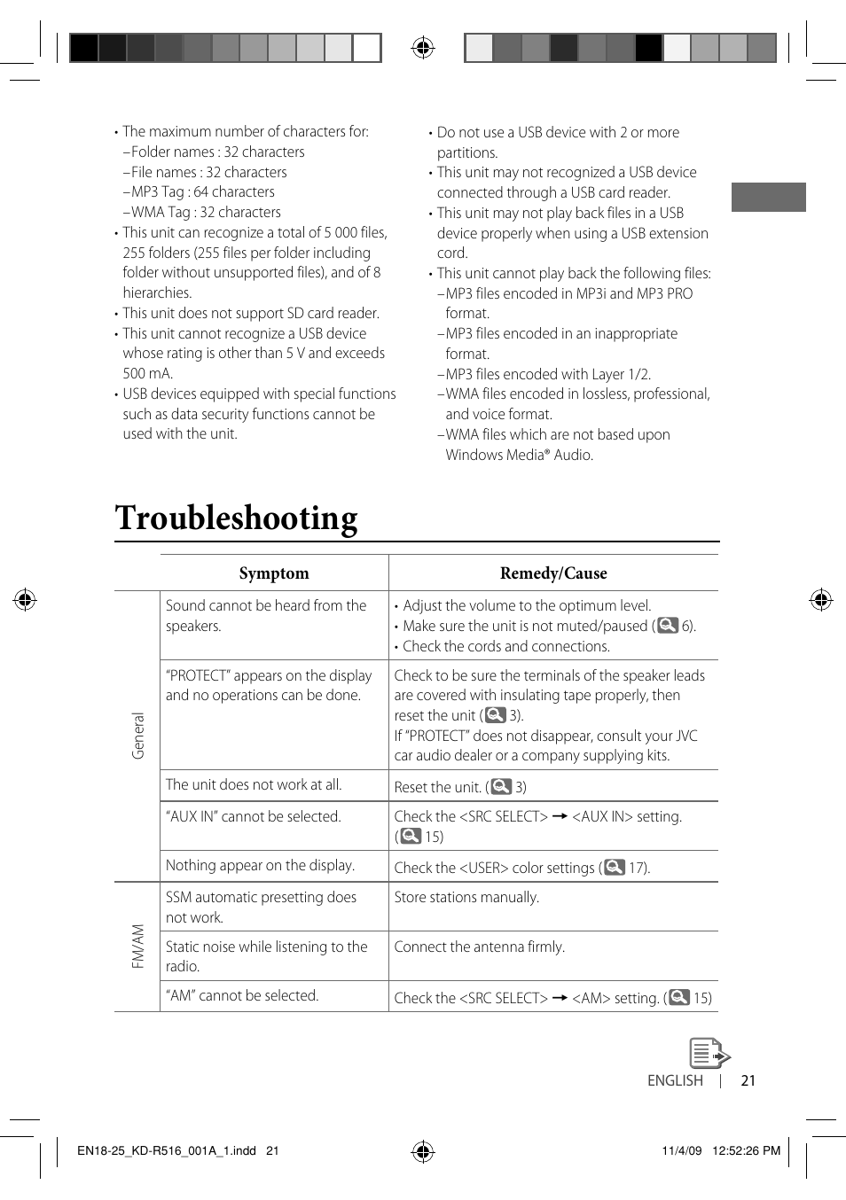 Troubleshooting | JVC GET0635-003A User Manual | Page 27 / 92