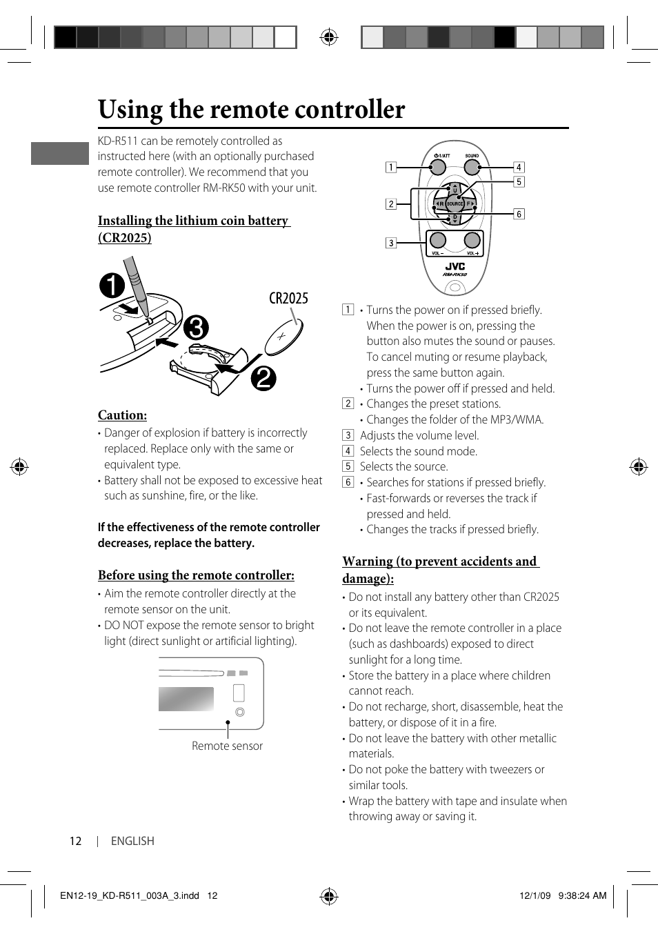 Using the remote controller | JVC GET0635-003A User Manual | Page 74 / 92