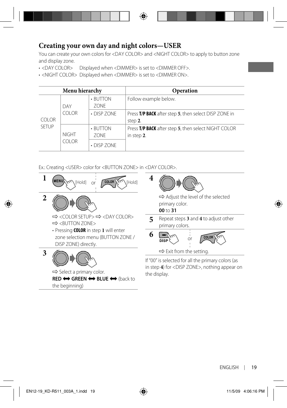 Creating your own day and night colors—user | JVC GET0635-003A User Manual | Page 81 / 92