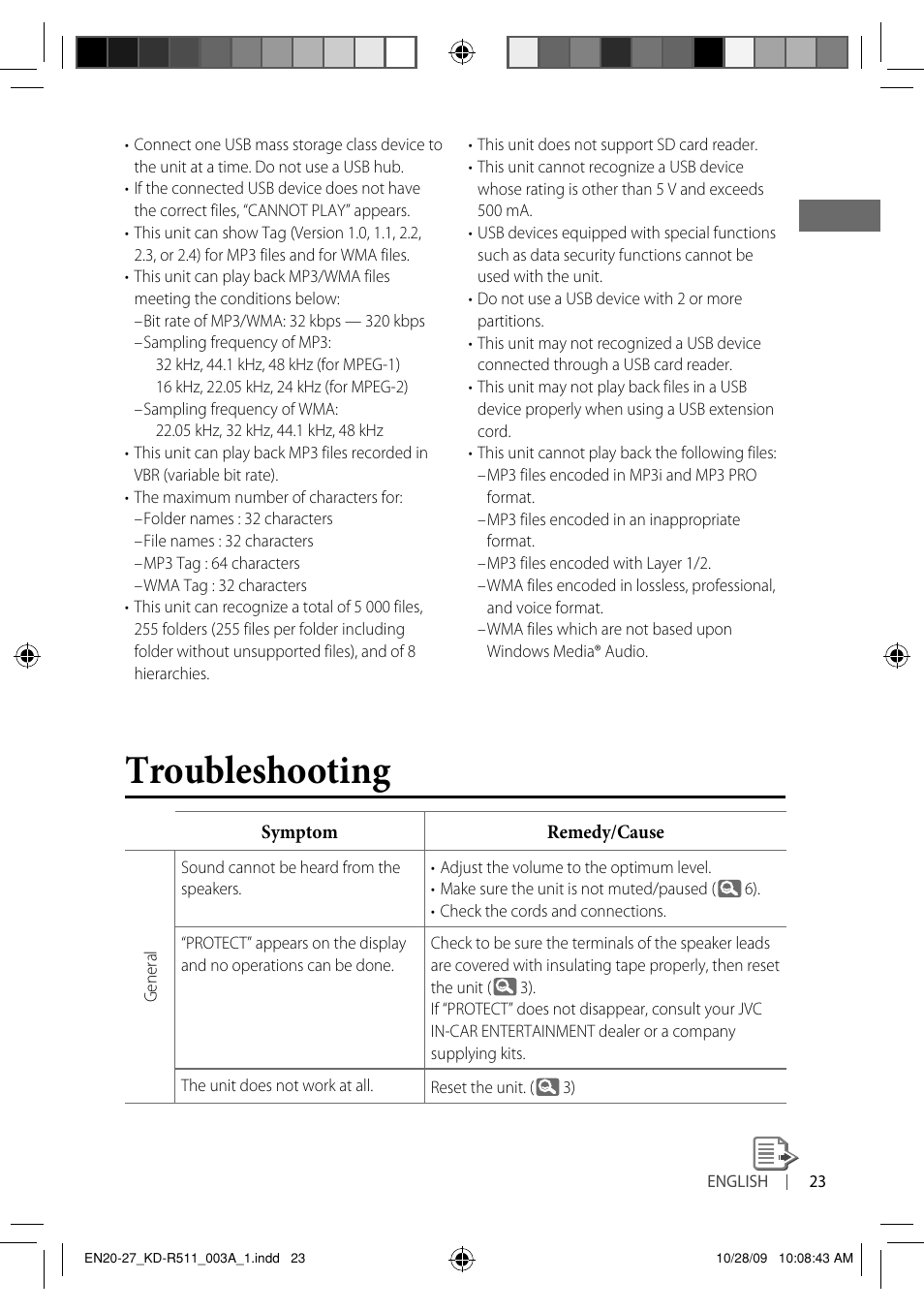 Troubleshooting | JVC GET0635-003A User Manual | Page 85 / 92