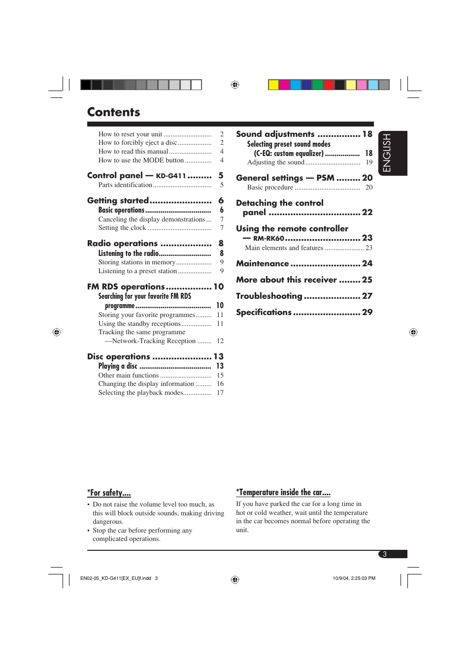 JVC KD-G411 User Manual | Page 3 / 86
