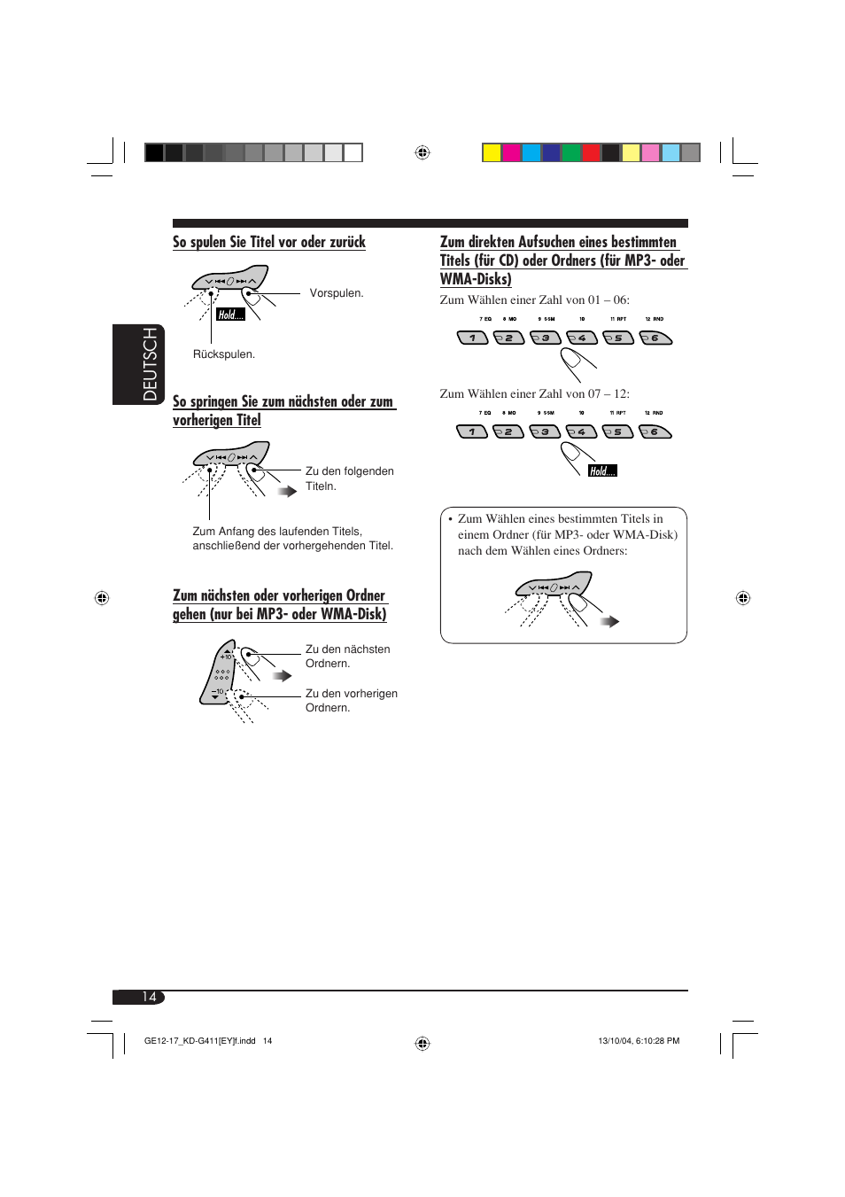 Deutsch | JVC KD-G411 User Manual | Page 42 / 86