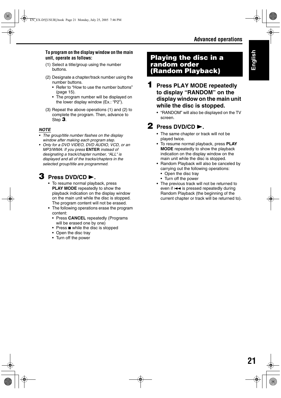 JVC CA-EXD5 User Manual | Page 70 / 92