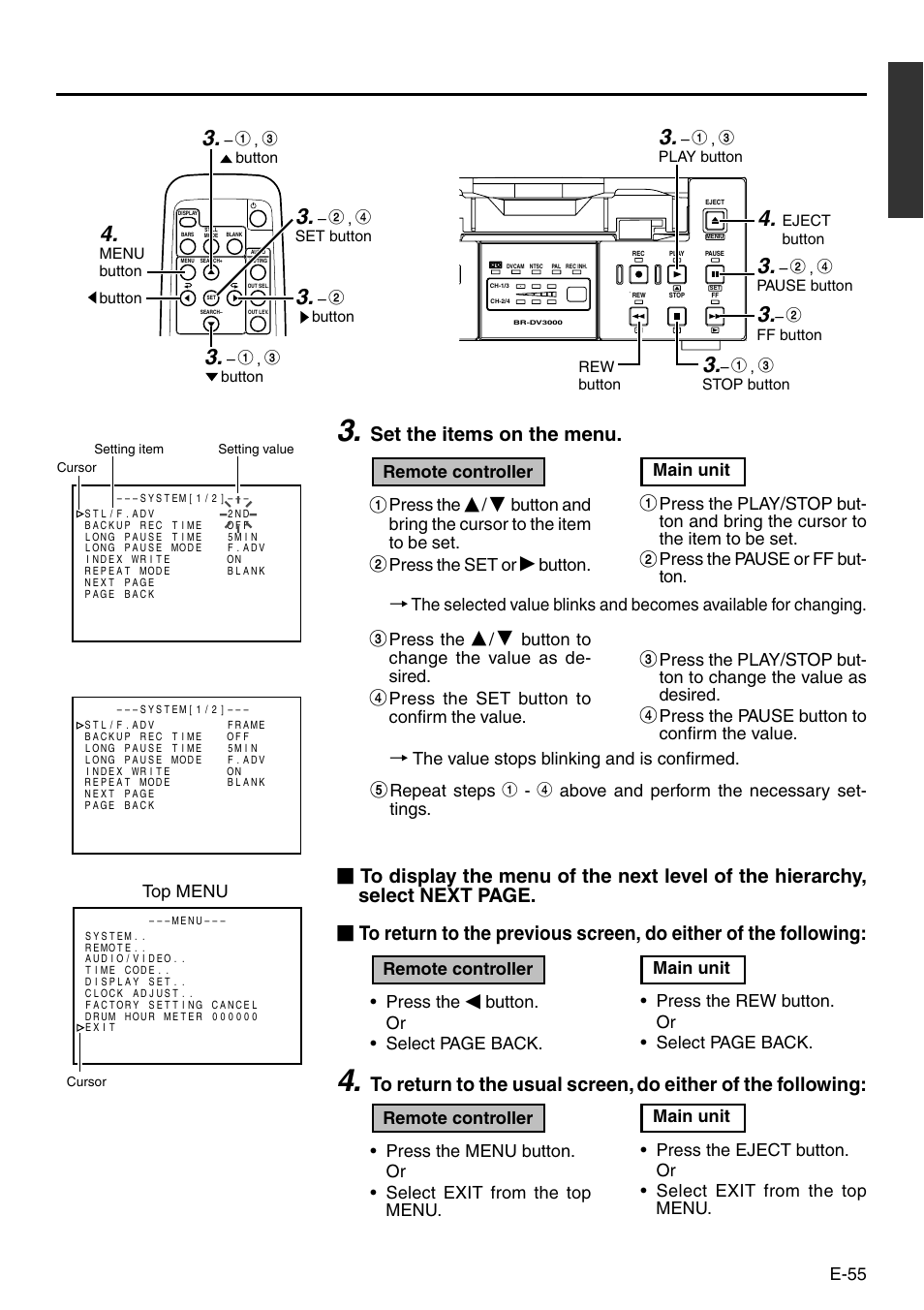 JVC BR-DV3000 User Manual | Page 55 / 72