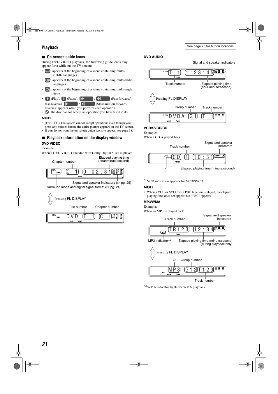 Pg. 21 | JVC SP-PWS9 User Manual | Page 24 / 48