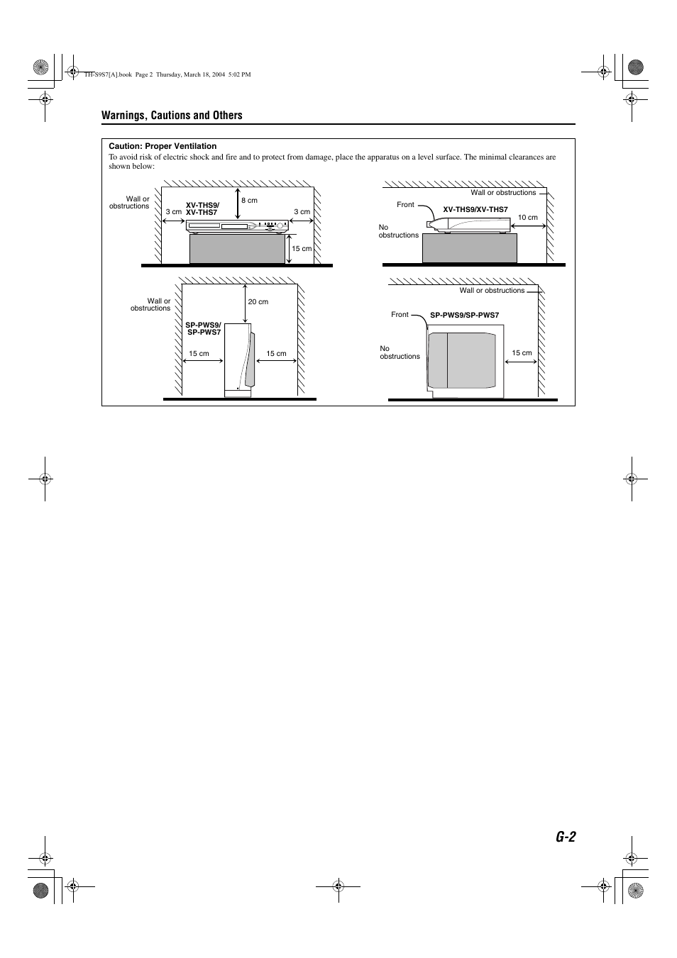 Warnings, cautions and others | JVC SP-PWS9 User Manual | Page 3 / 48