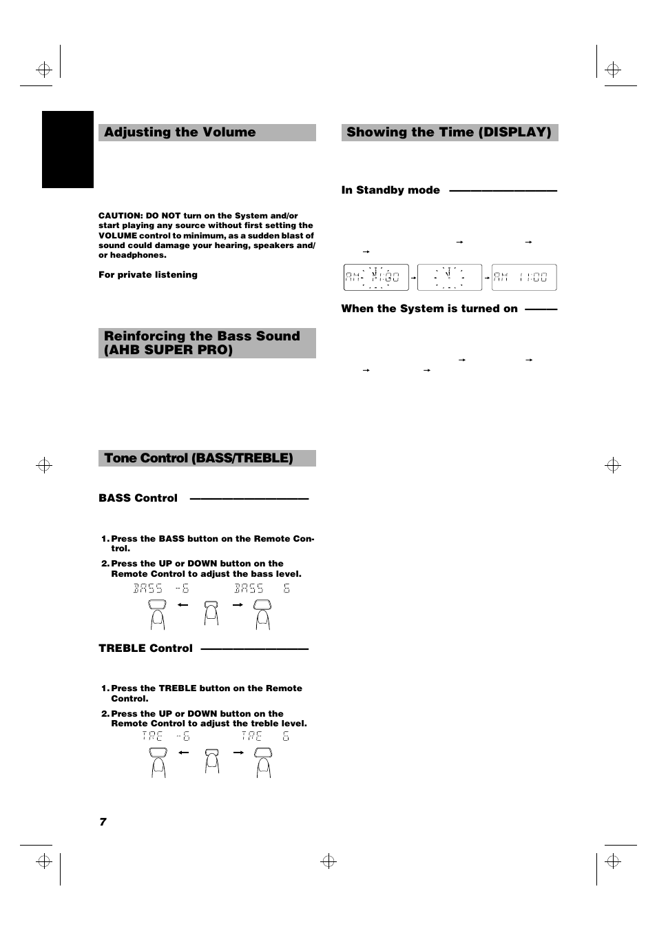 Showing the time (display) | JVC FS-5000 User Manual | Page 10 / 20