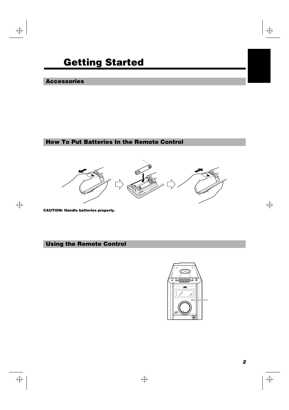 Getting started | JVC FS-5000 User Manual | Page 5 / 20