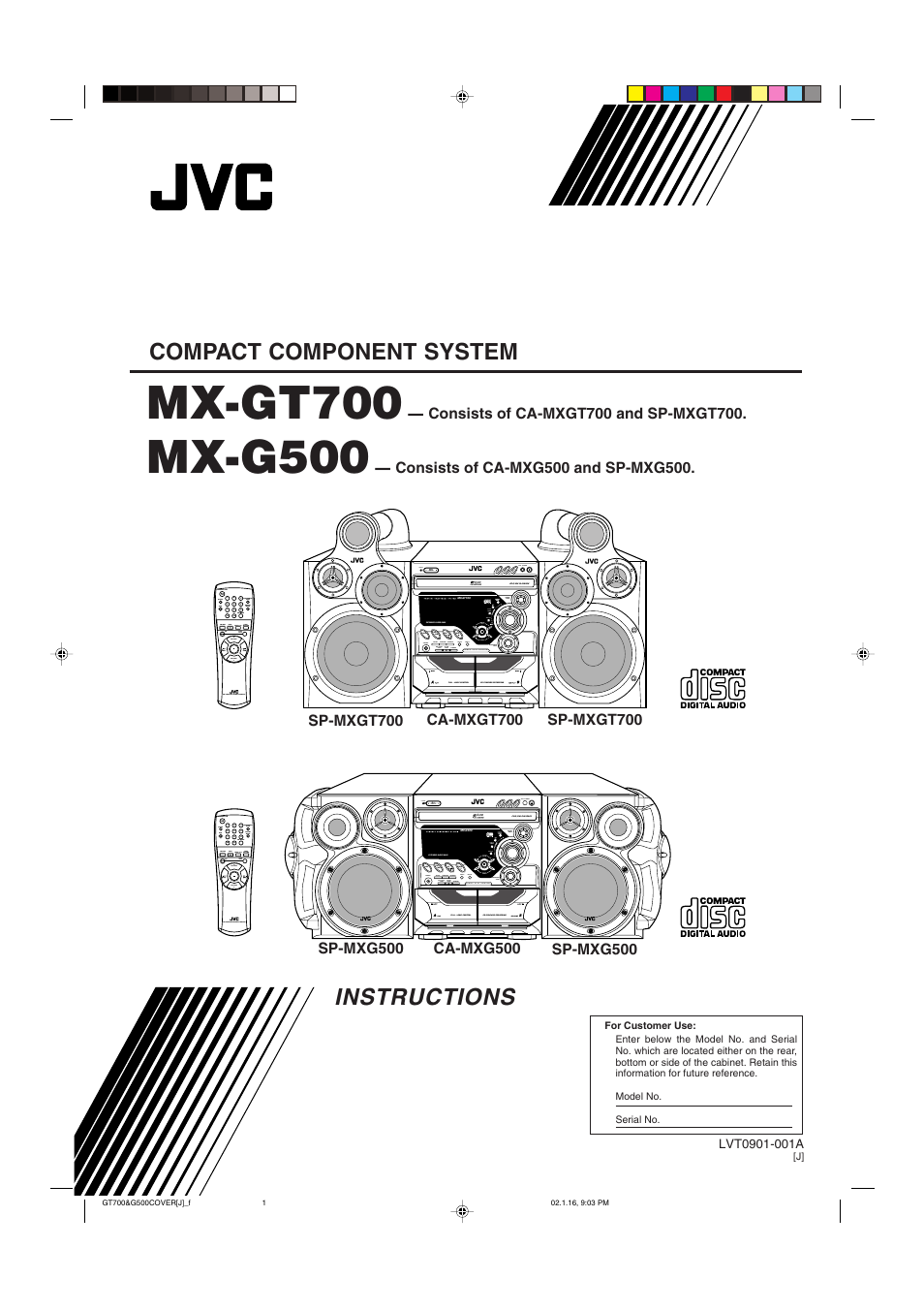 JVC CA-MXG500 User Manual | 32 pages