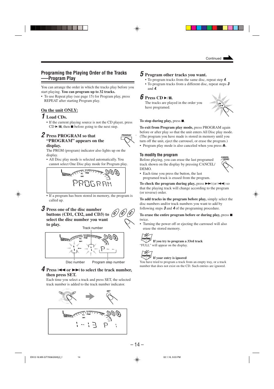 JVC CA-MXG500 User Manual | Page 17 / 32