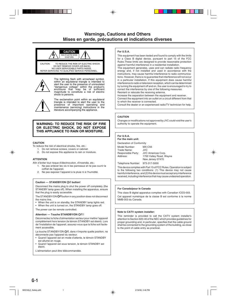JVC MX-C55 User Manual | Page 2 / 32
