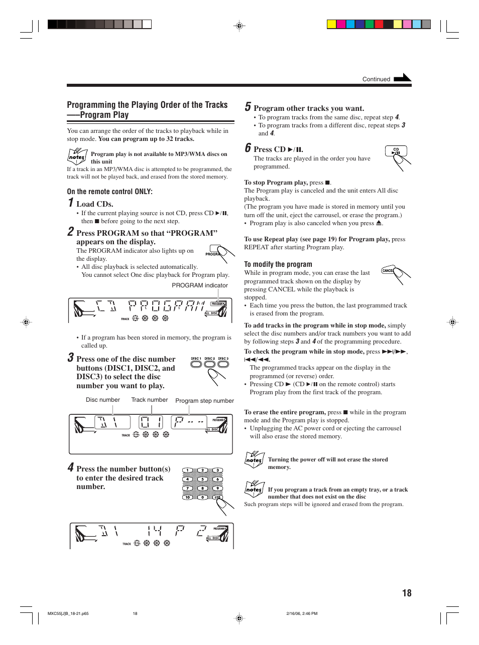 JVC MX-C55 User Manual | Page 21 / 32