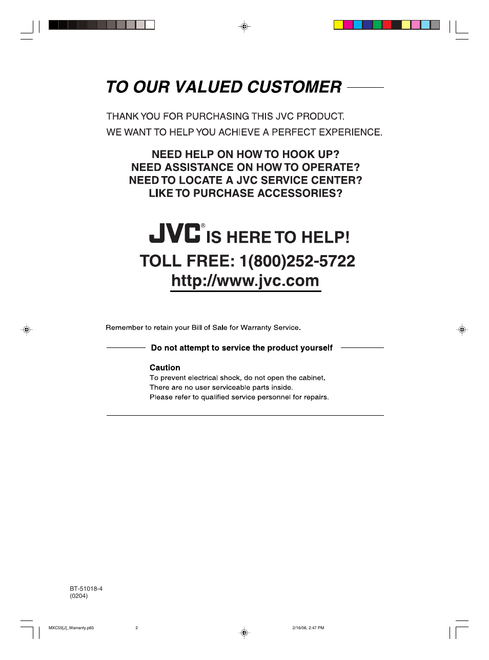 JVC MX-C55 User Manual | Page 30 / 32