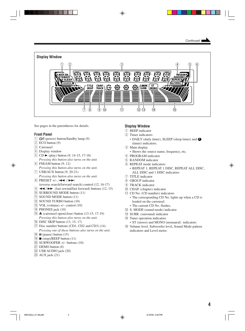 JVC MX-C55 User Manual | Page 7 / 32