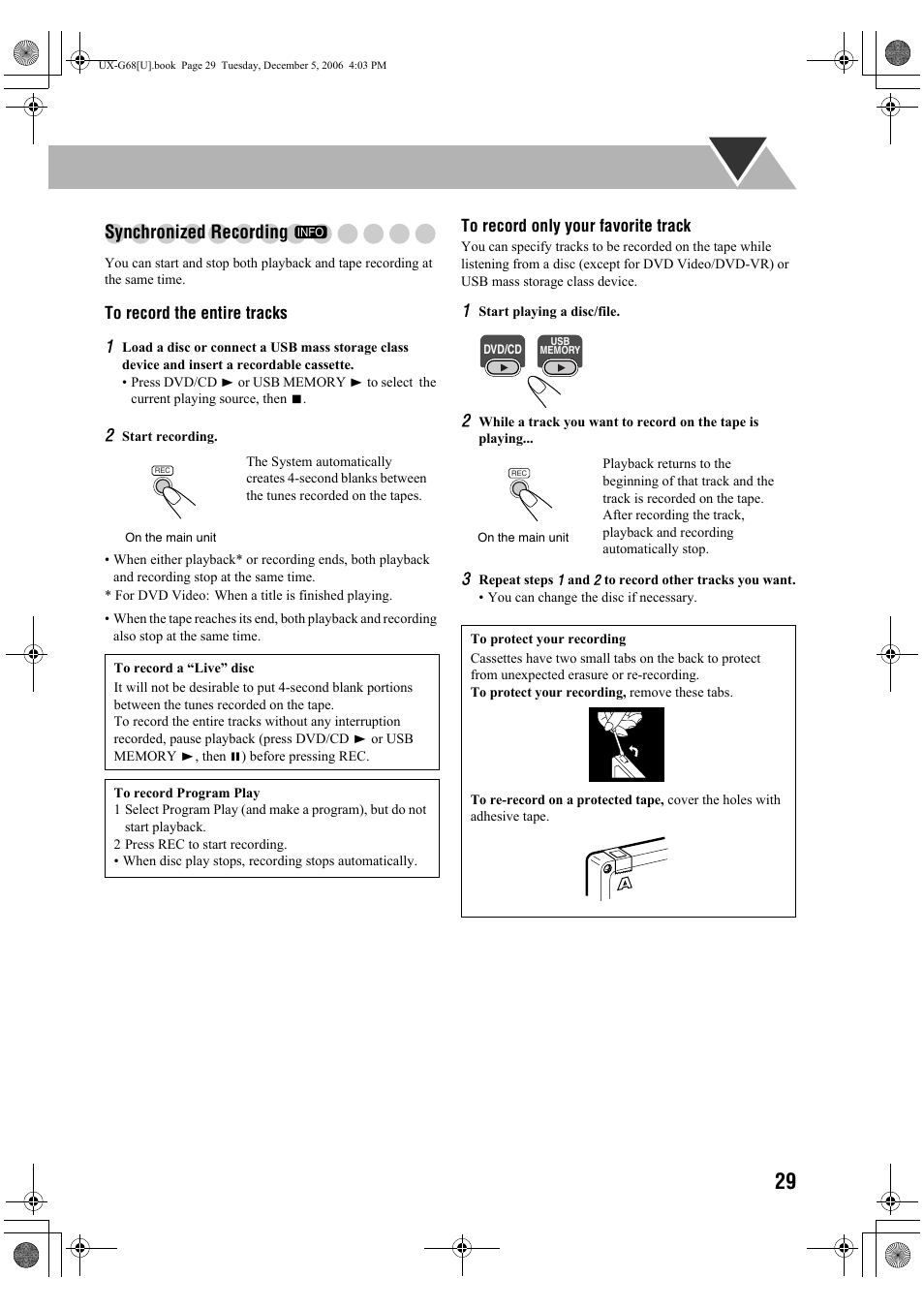 Synchronized recording | JVC 0207WMKMDCJEM User Manual | Page 31 / 48